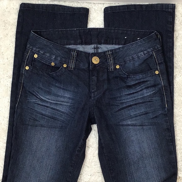 Guess dark blue bootcut jeans 27 - Picture 4 of 8